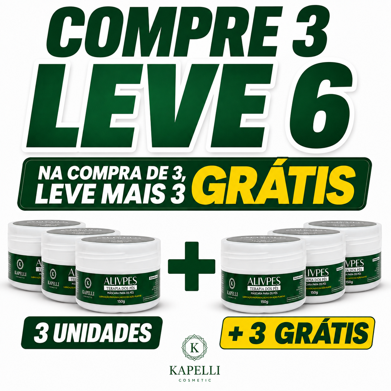 Kit família ALIVPES — 6 potes